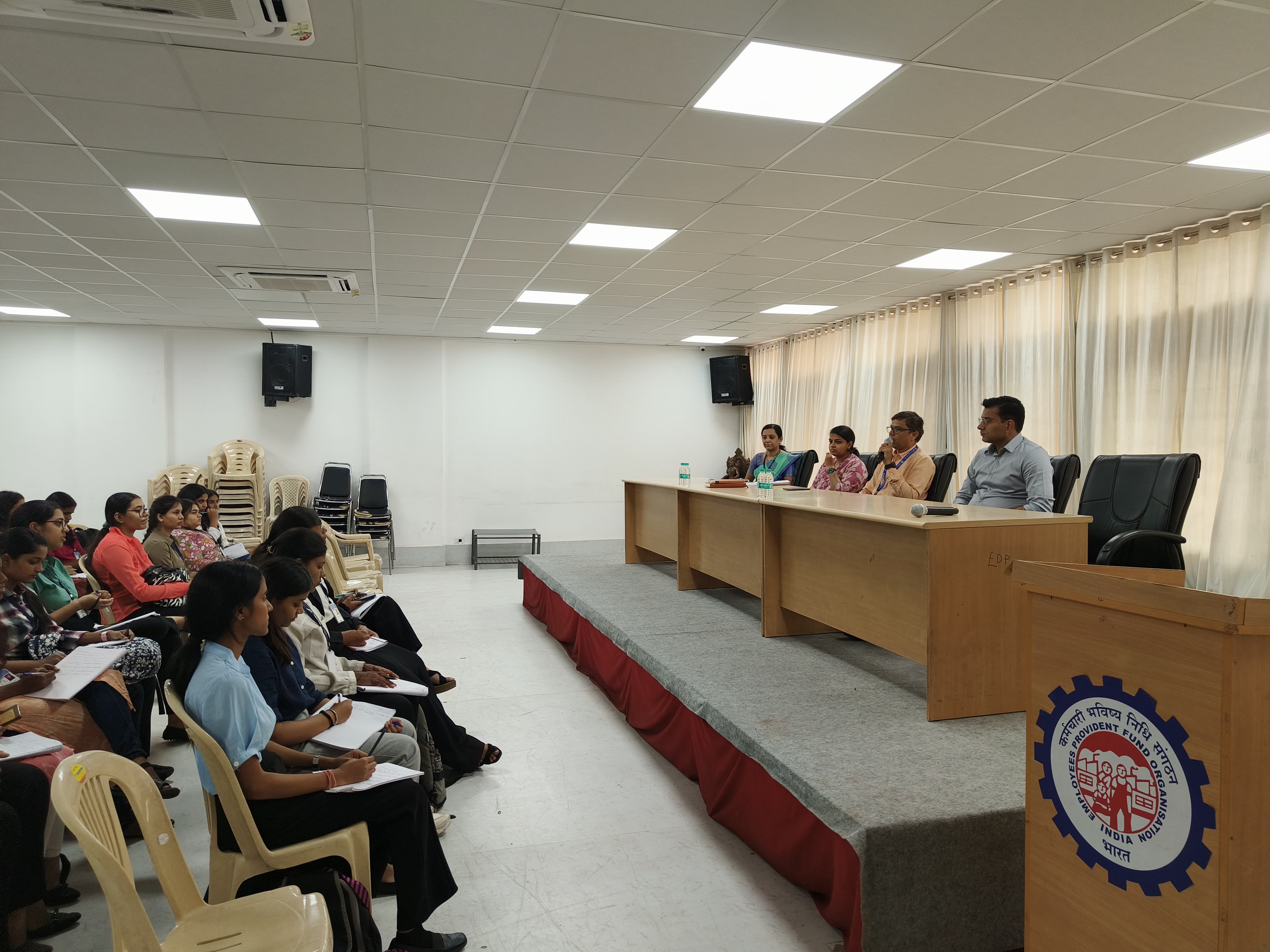 Visit to EPFO EPFO Authorities briefing students